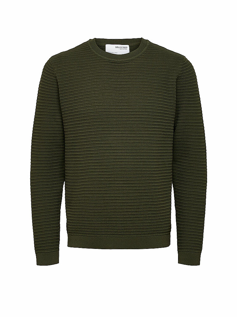 SELECTED Pullover SLHMASEI  olive | XL