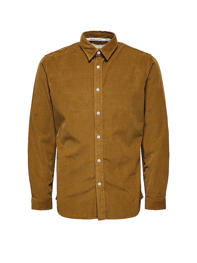 SELECTED Cordhemd Slim Fit SLHSLIMASHER  Camel | XL