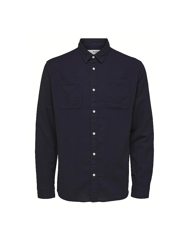 SELECTED Overshirt SLHSLIMNICO blau | L