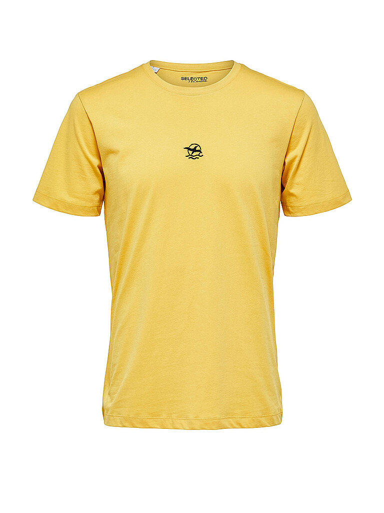 SELECTED T Shirt SLHWILDER gelb | L