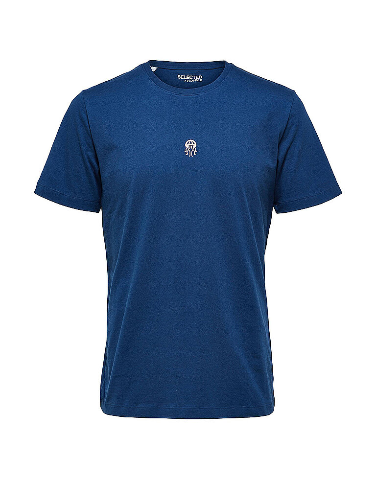 SELECTED T Shirt SLHWILDER blau | XL