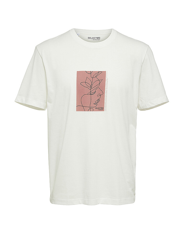 SELECTED T Shirt SLHRELAXROB weiß | L
