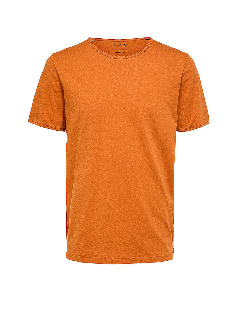 SELECTED T-Shirt SLHMORGEN orange | L