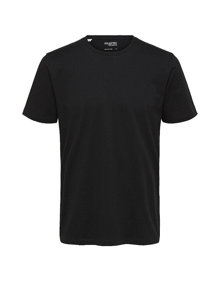 SELECTED T-Shirt SLHASPEN  schwarz | L