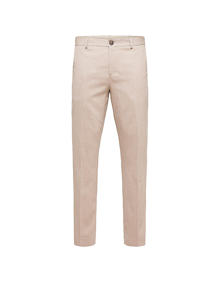 Baukasten-Hose Herren Slim Fit beige strukturiert
