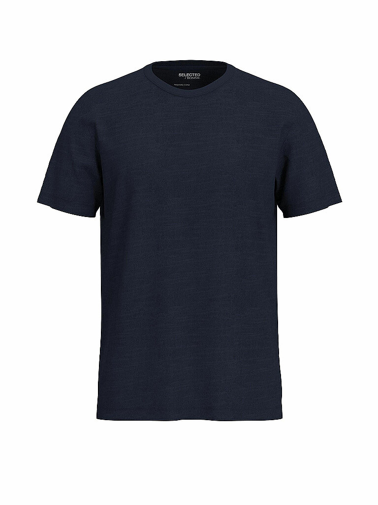SELECTED T-Shirt SLHASPEN blau | L