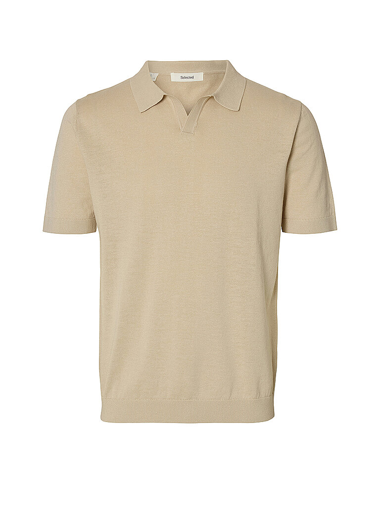 Regular Fit Poloshirt aus Baumwoll-Leinen-Mix Modell MATTIS