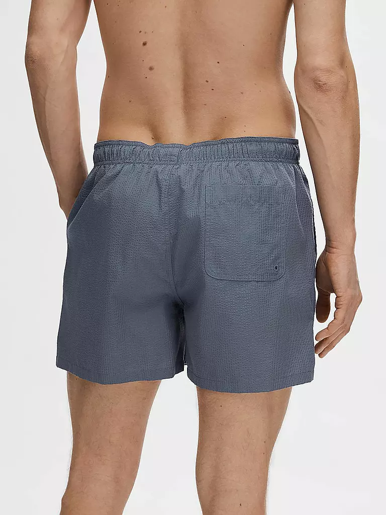 SELECTED | Badeshorts SLHCOOPER-SEERSUCKER | blau