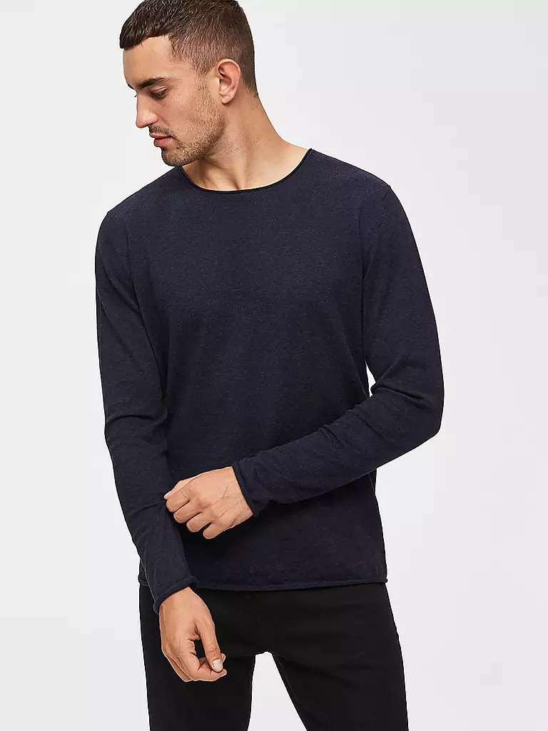 SELECTED | Basic Pullover "SLHDOME" | blau