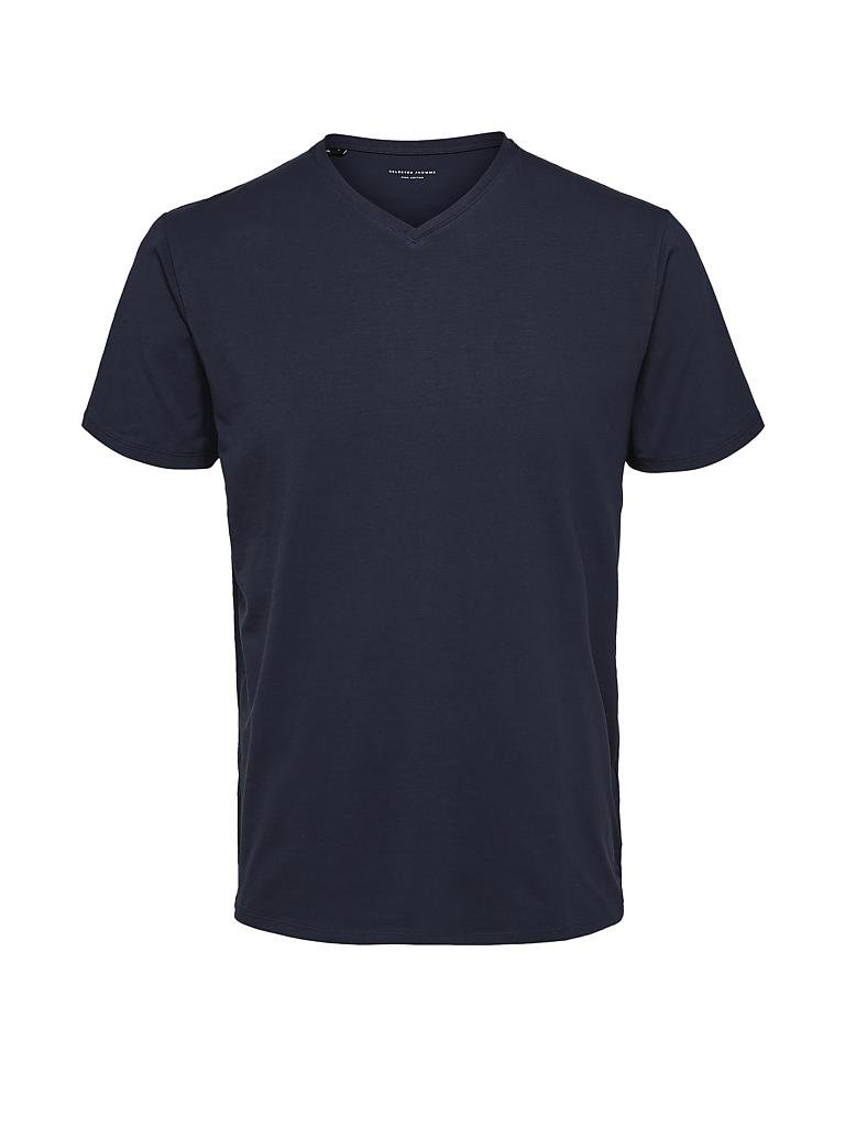 SELECTED | Basic T-Shirt "SLHPIMA" | blau