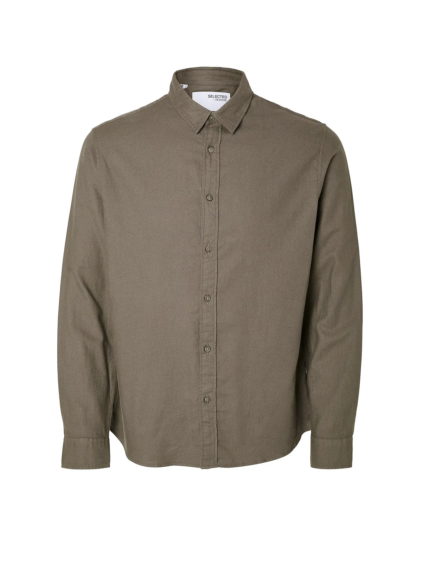 SELECTED | Flanellhemd Slim Fit SLHSLIMOWEN | hellbraun