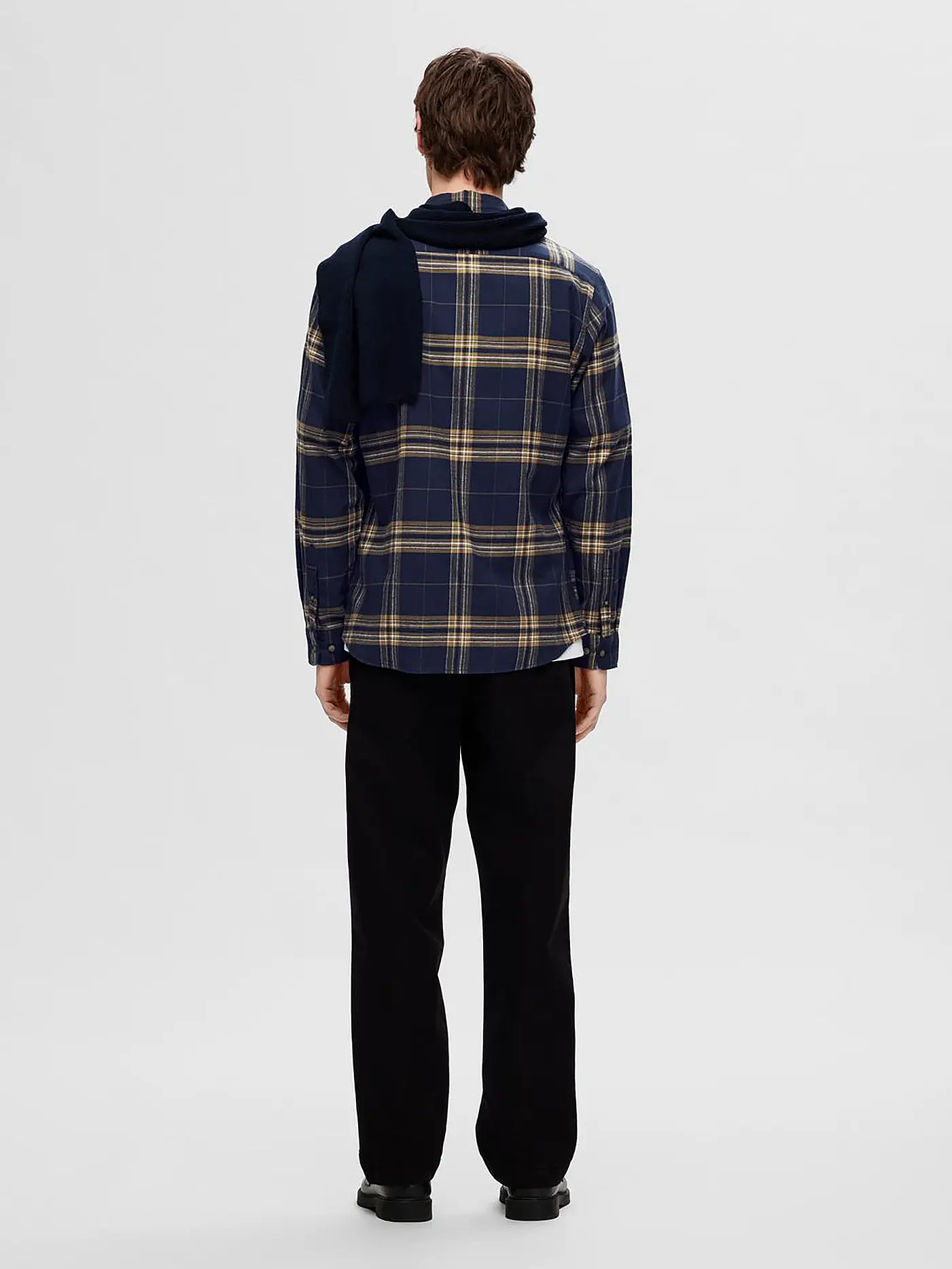 SELECTED | Flanellhemd Slim Fit SLHSLIMOWEN | dunkelblau