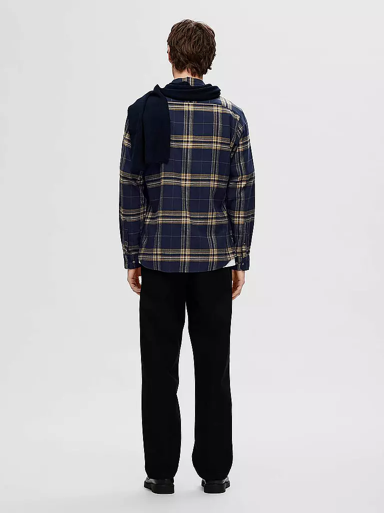 SELECTED | Flanellhemd Slim Fit SLHSLIMOWEN | hellbraun