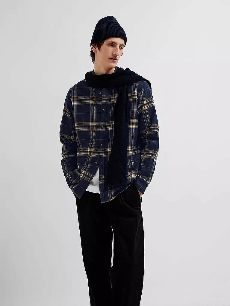 SELECTED | Flanellhemd Slim Fit SLHSLIMOWEN | hellbraun