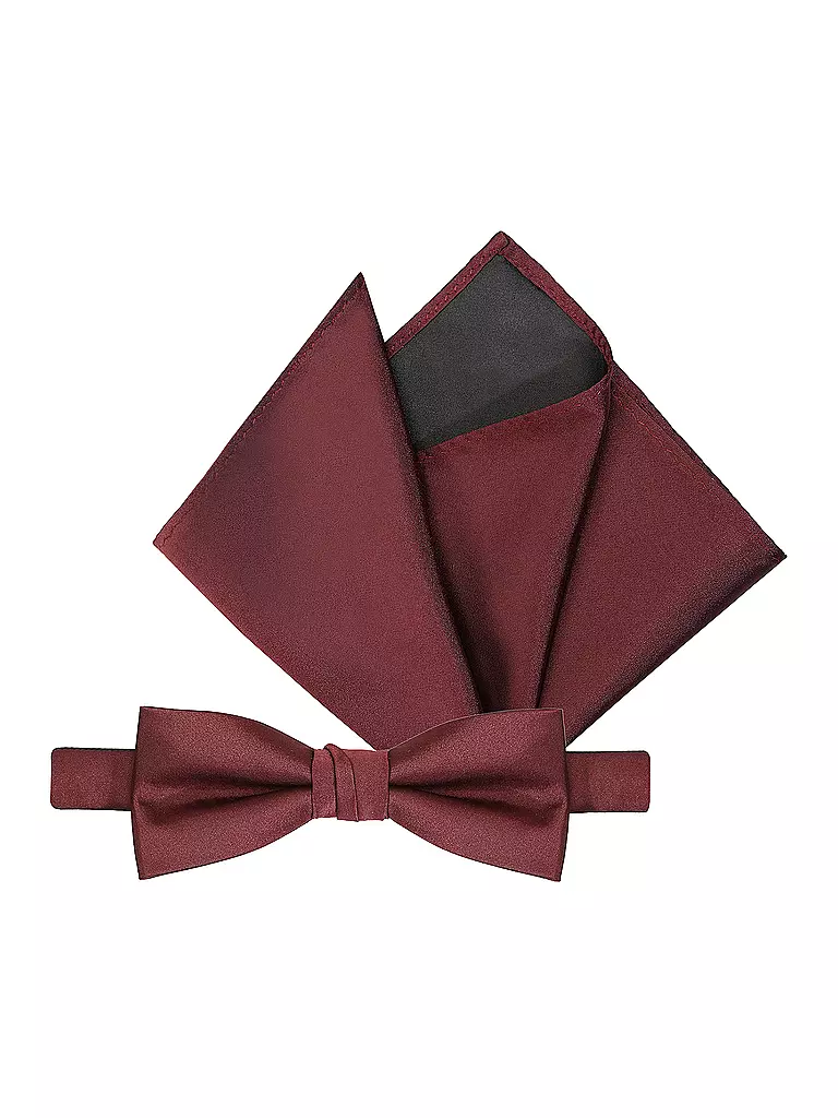 SELECTED | Geschenkset mit Masche und Stecktuch SLHBERTEL | dunkelrot