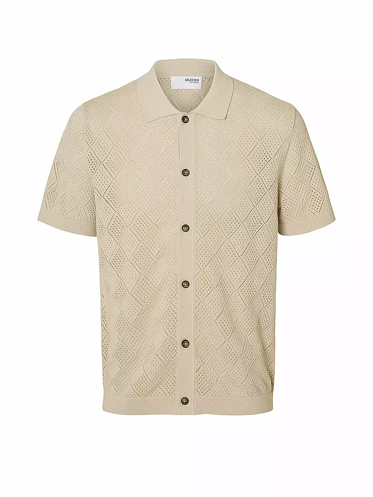 SELECTED | Hemd Regular Fit SLHARCO  | beige