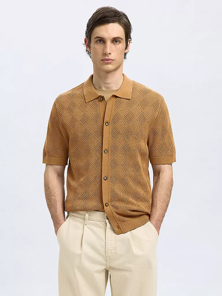 SELECTED | Hemd Regular Fit SLHARCO | beige