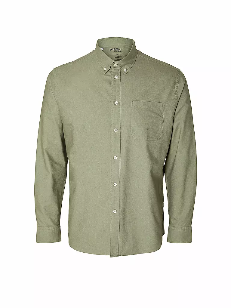 SELECTED | Hemd Slim Fit SLHREGRICK-OX | olive