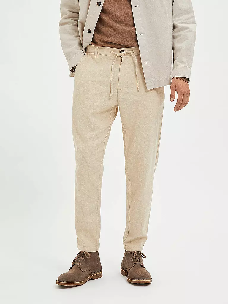 SELECTED | Leinenhose SLHSLIMTAPE | beige