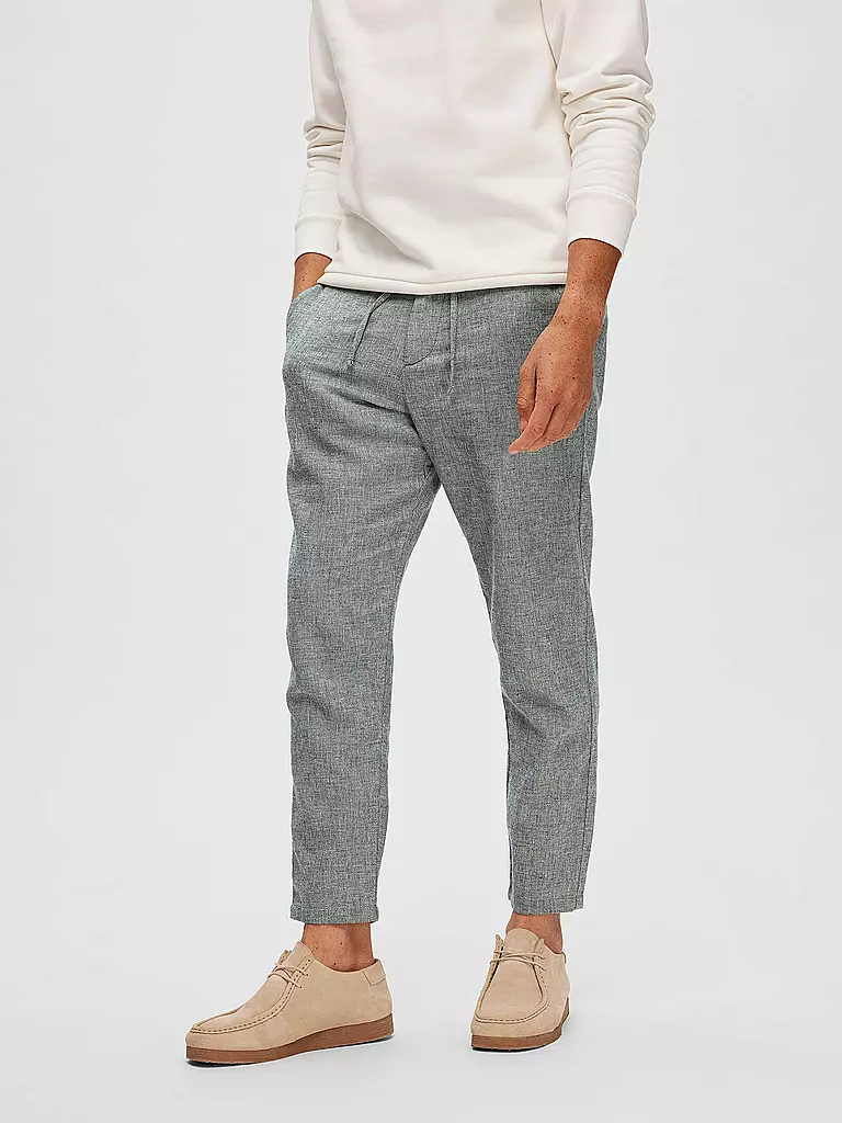 SELECTED | Leinenhose SLHSLIMTAPE | schwarz