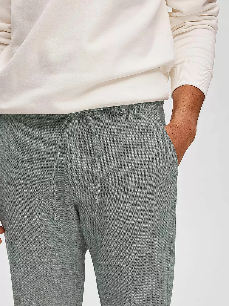 SELECTED | Leinenhose SLHSLIMTAPE | schwarz