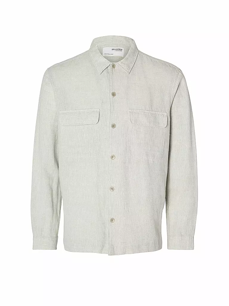 SELECTED | Overshirt SLHMADS-LINEN | weiss