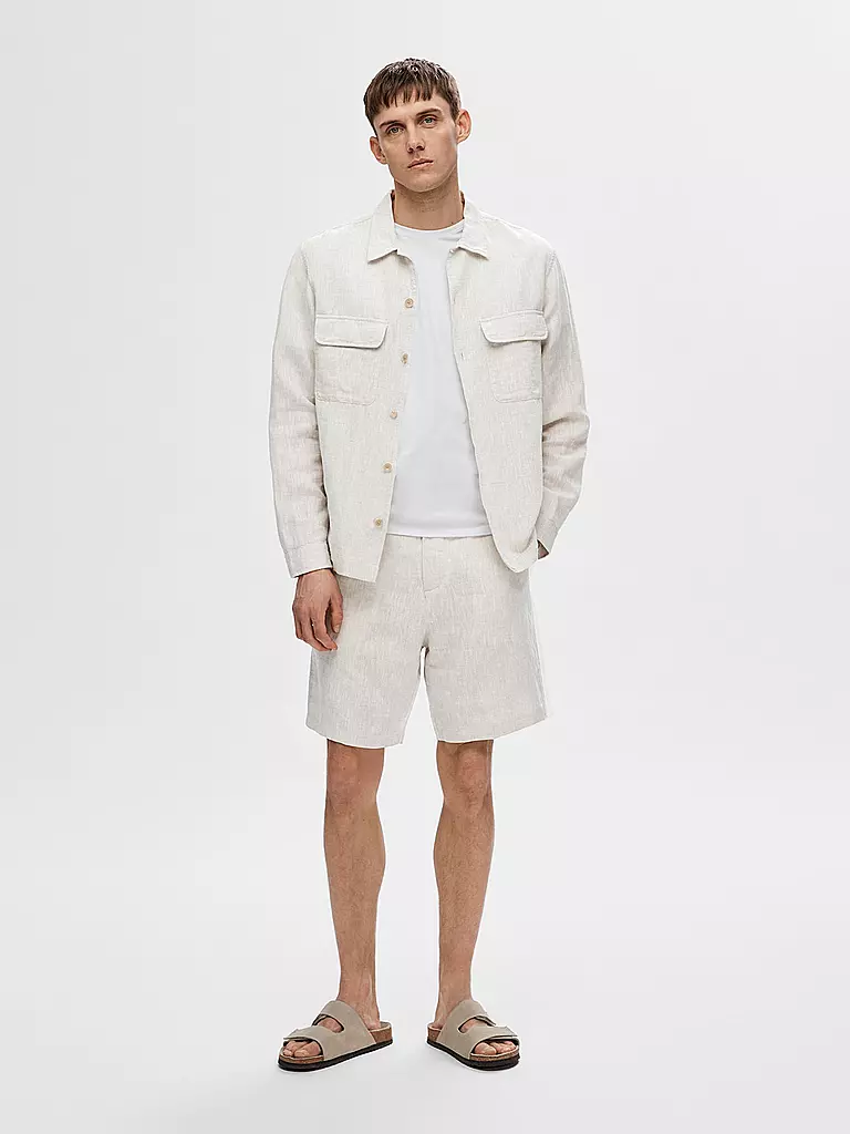 SELECTED | Overshirt SLHMADS-LINEN | weiss