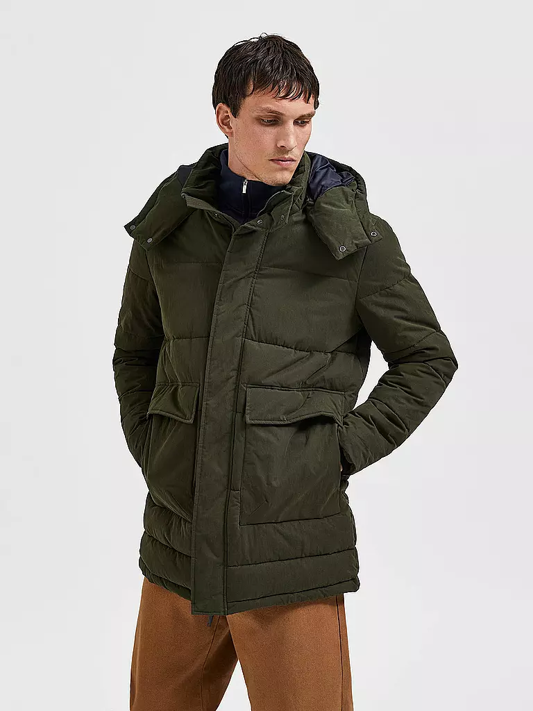 SELECTED | Parka SLHBOW  | olive