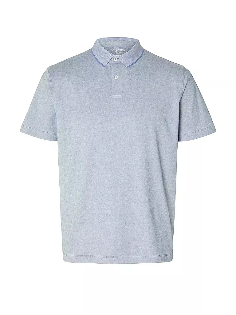 SELECTED | Poloshirt SLHLEROY COOLMAX | hellblau