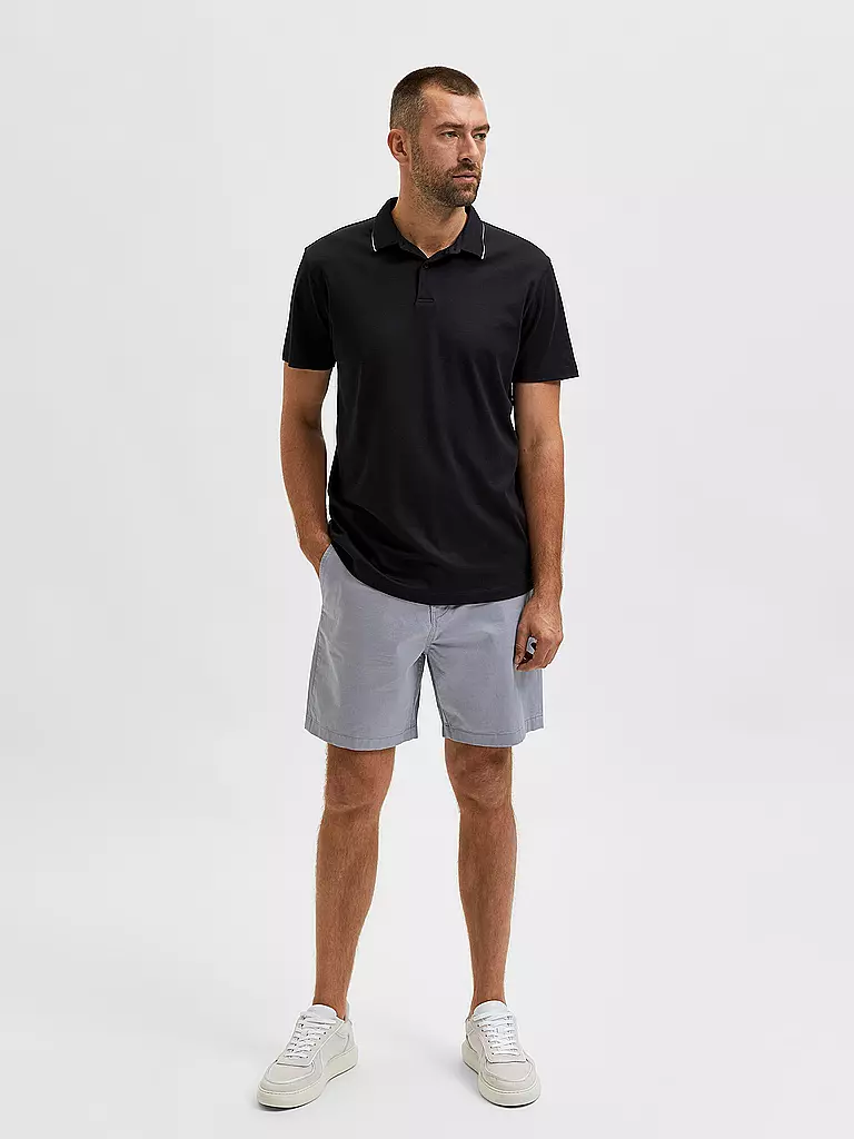 SELECTED | Poloshirt SLHLEROY COOLMAX | schwarz