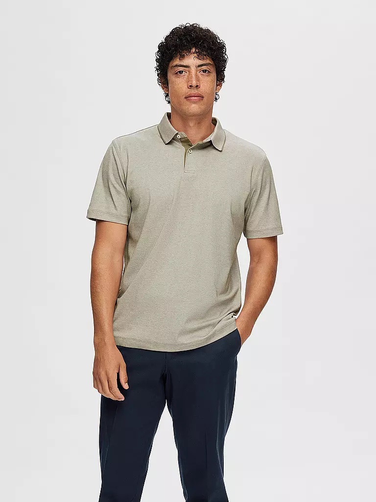 SELECTED | Poloshirt SLHLEROY COOLMAX | beige