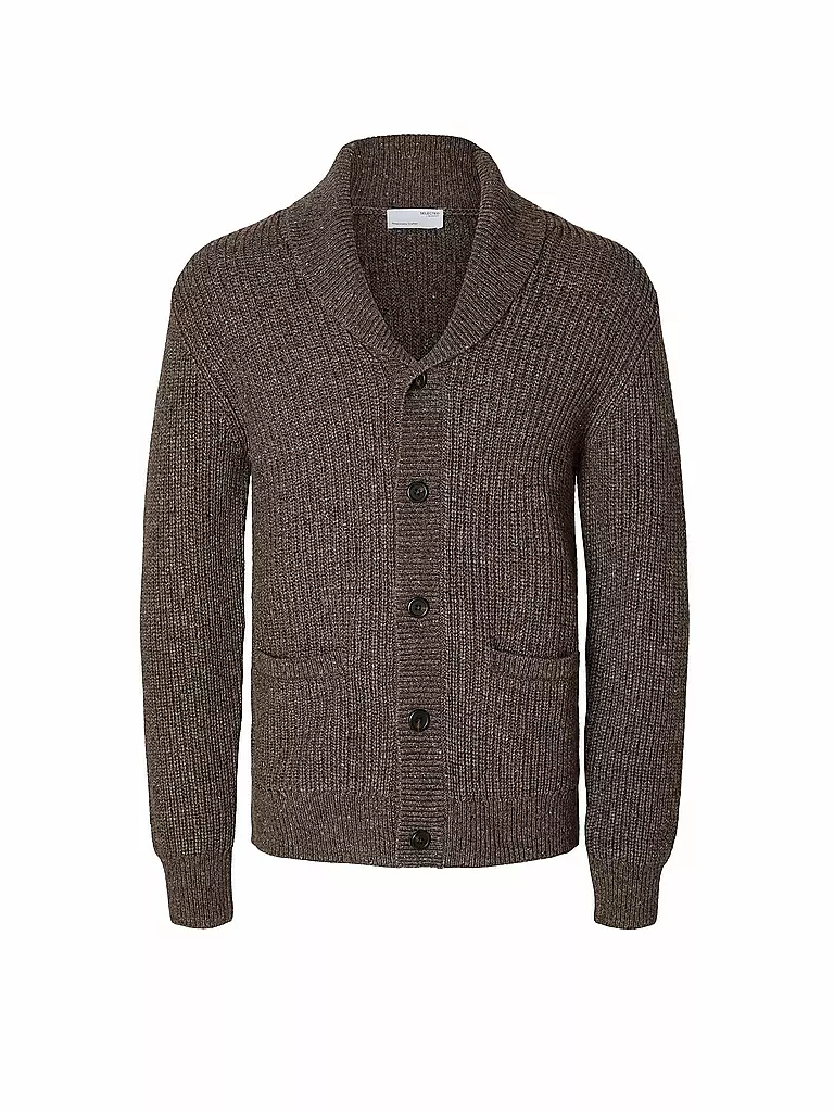 SELECTED | Strickjacke SLHLAND | braun