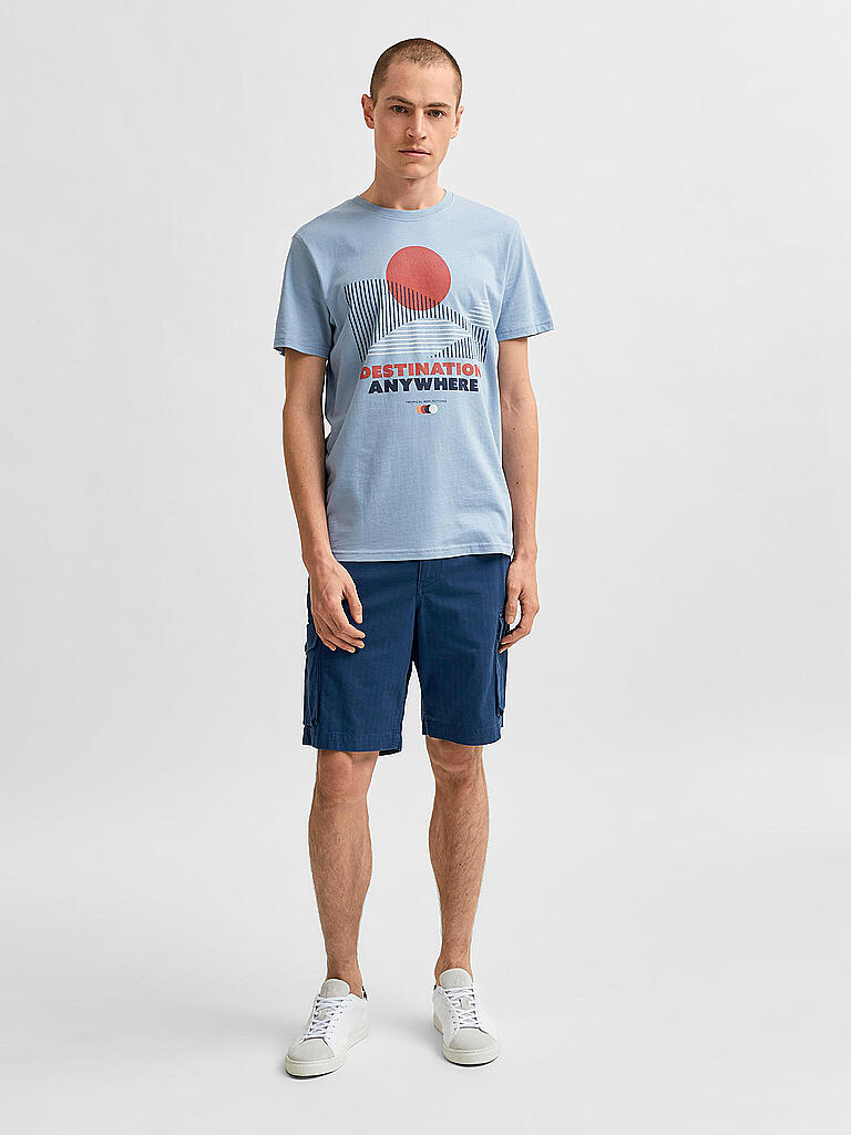 SELECTED | T Shirt " SLHCOLLIN  "  | blau