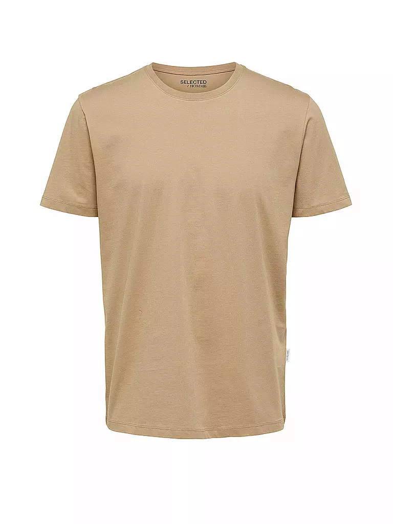 SELECTED | T-Shirt SLHASPEN  | beige