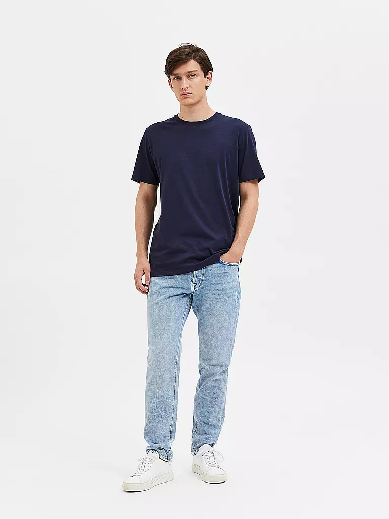 SELECTED | T-Shirt SLHASPEN  | blau