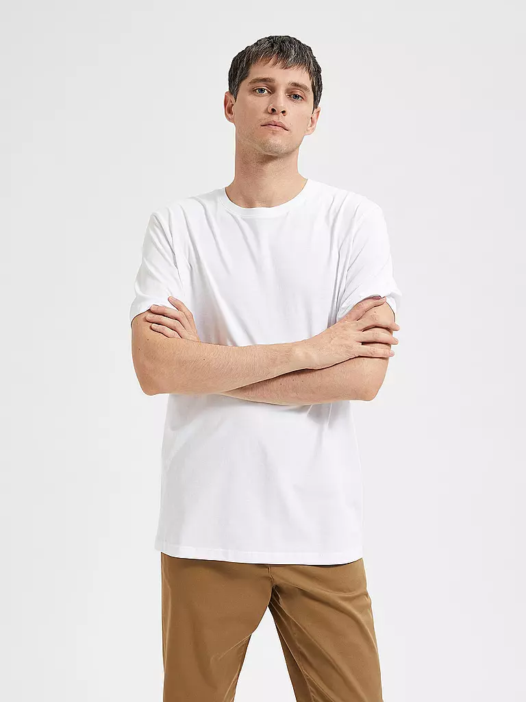 SELECTED | T-Shirt SLHASPEN  | weiss