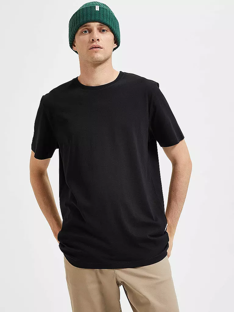 SELECTED | T-Shirt SLHASPEN  | schwarz