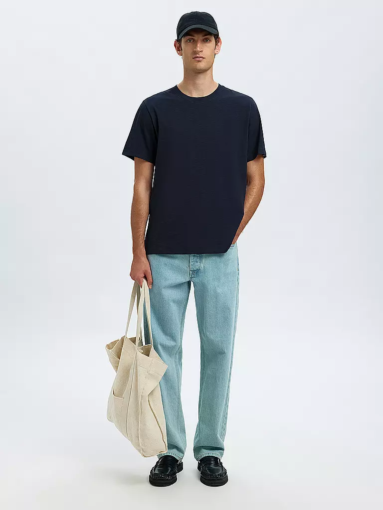 SELECTED | T-Shirt SLHASPEN | blau