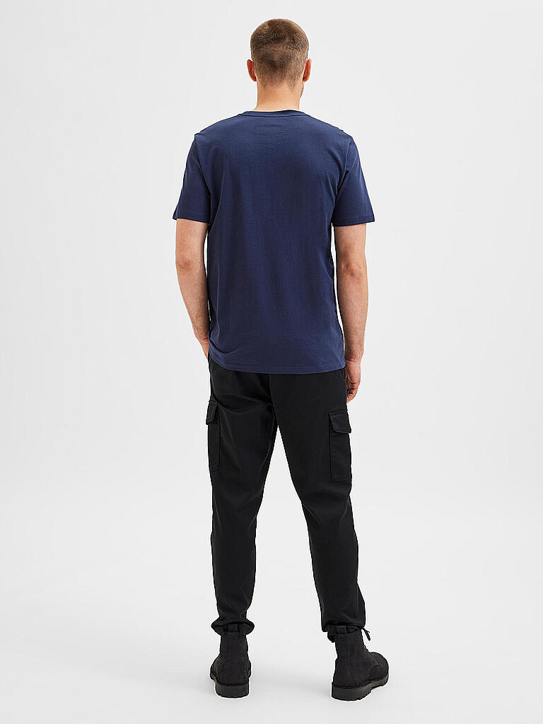 SELECTED | T-Shirt SLHBOSCO  | blau