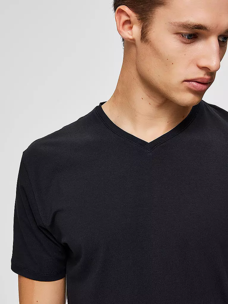 SELECTED | T-Shirt SLHNEWPIMA | schwarz