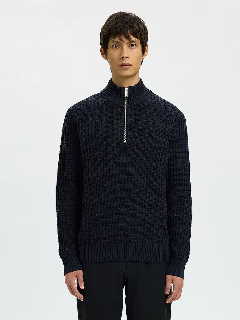 SELECTED | Troyer Pullover  | blau