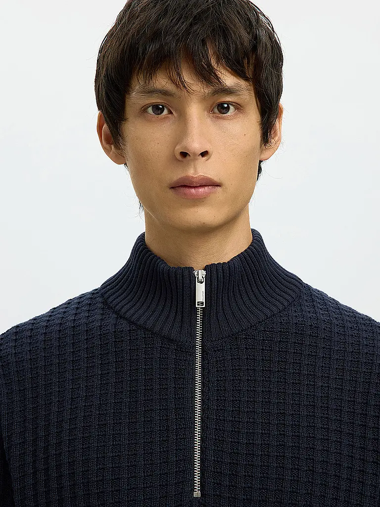 SELECTED | Troyer Pullover  | blau