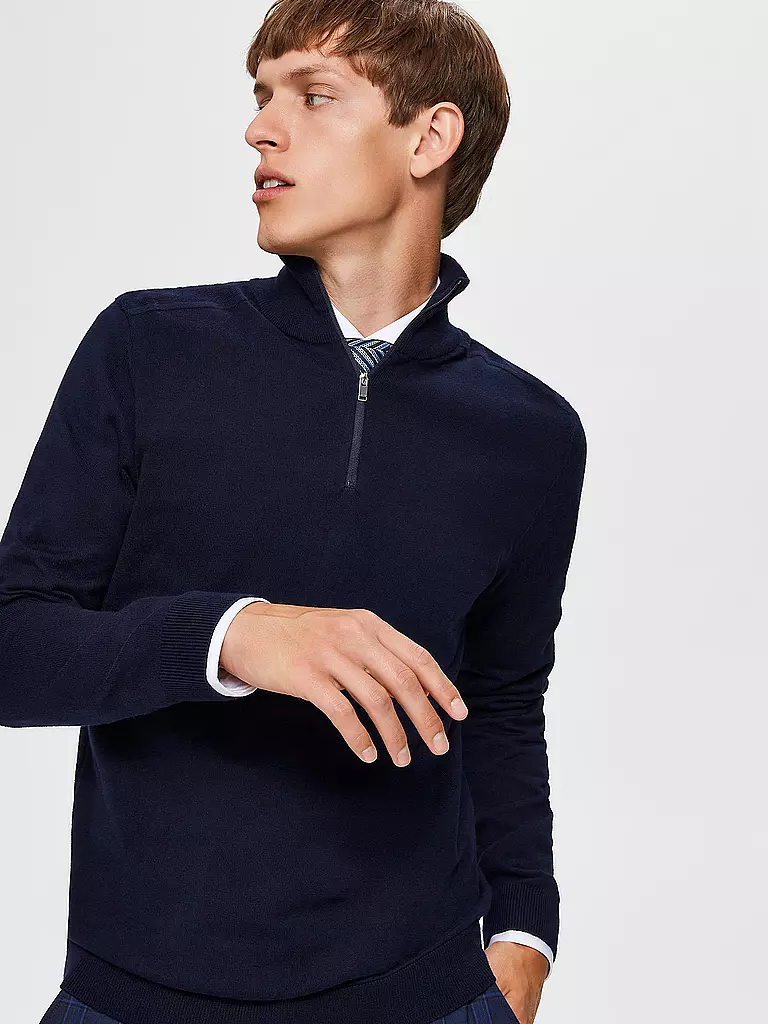 SELECTED | Troyer Pullover SLHBERG | blau