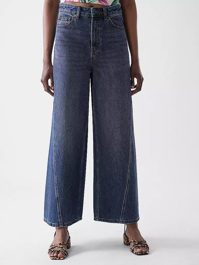 SELF-PORTRAIT | Jeans Wide Leg | blau