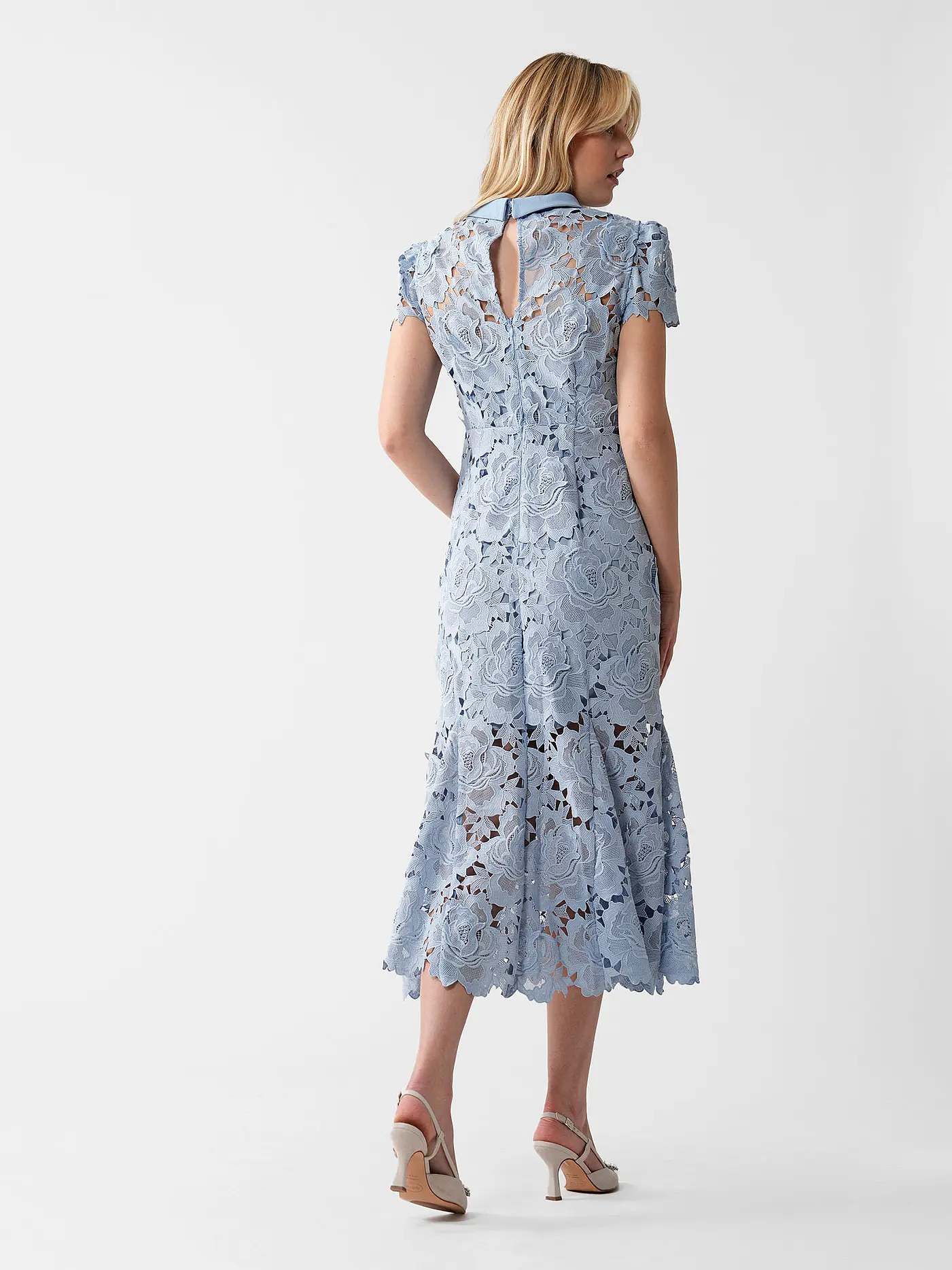 SELF-PORTRAIT | Midikleid  | hellblau