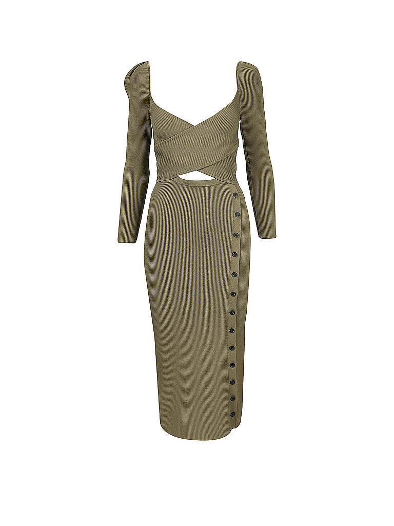 SELF-PORTRAIT Strickkleid grün