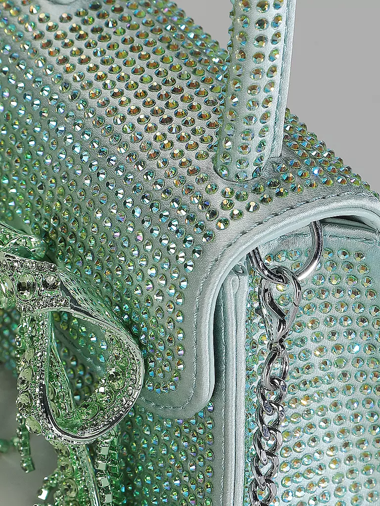 SELF-PORTRAIT | Tasche - Mini Bag RHINESTONE | grün