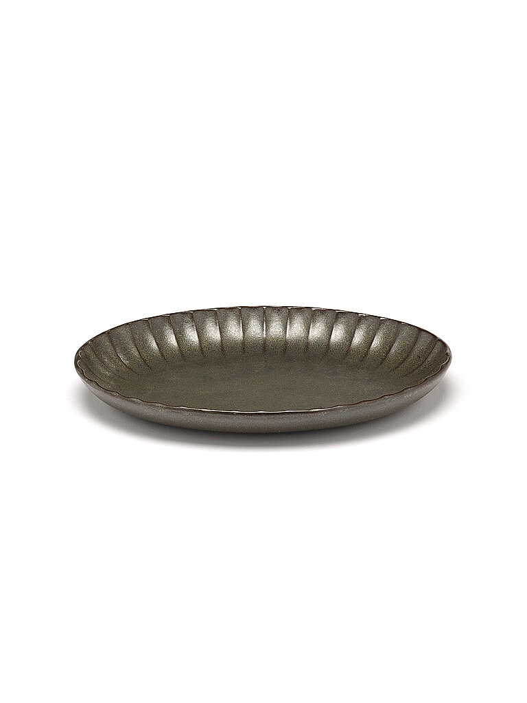 SERAX Schale oval tief Inku 22x15,4cm Green grau