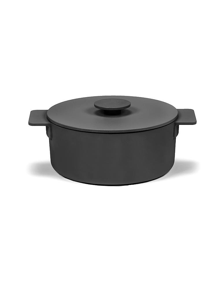 SERAX | Kochtopf "Surface - Enamel Cast Iron" 23cm/3l (Schwarz) | schwarz