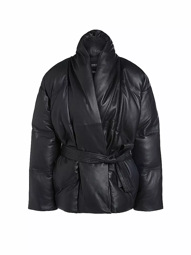 SET | Lederjacke | schwarz